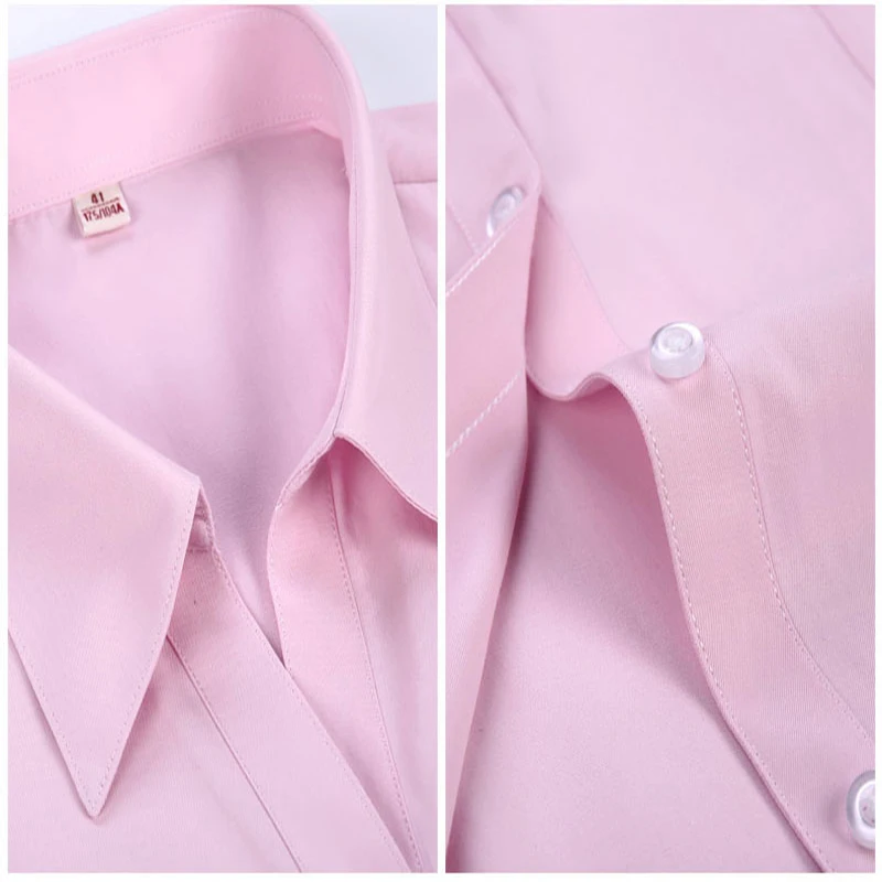 Женская однотонная хлопковая блузка с коротким рукавом и отложным воротником |