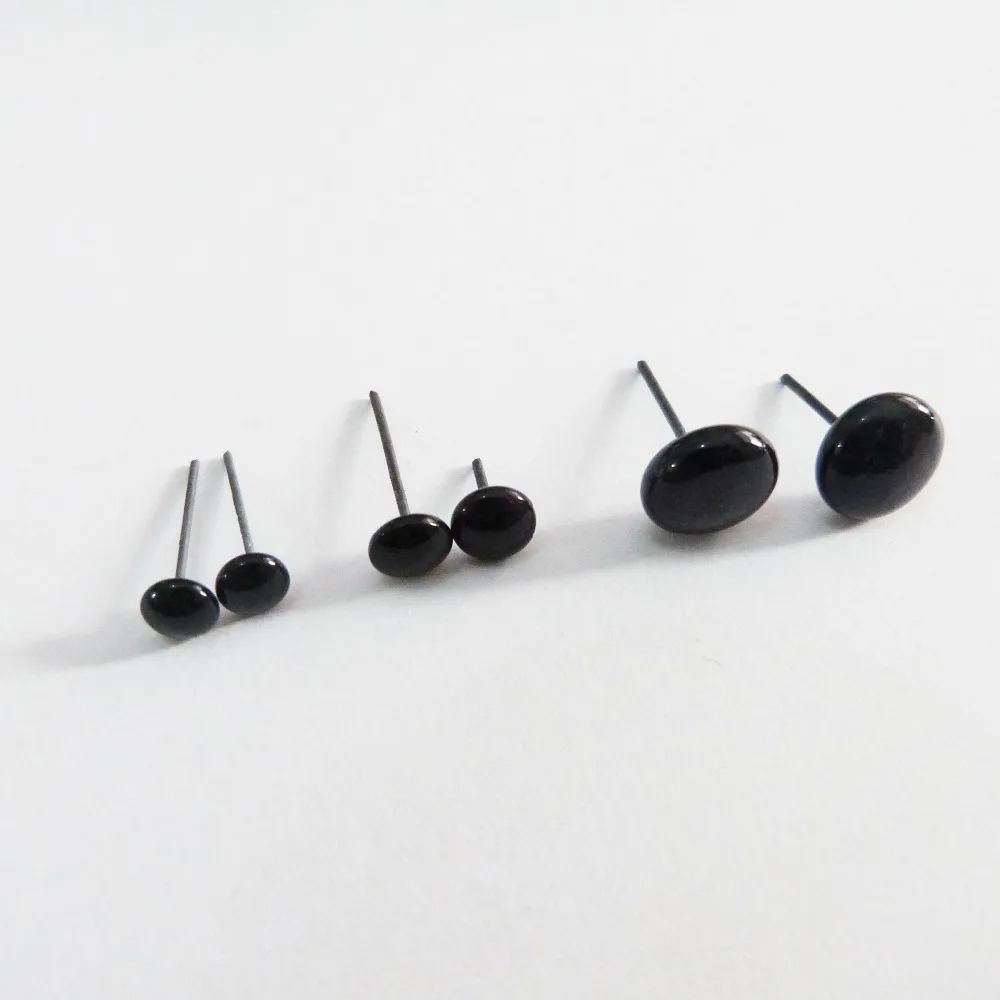 60 шт./лот, новинка, 3/4/5/6/7/8/9/10/11/12 мм черный стекло игрушка pin ГЛАЗА Набор «сделай сам» для фурнитура ручной работы- разных размеров