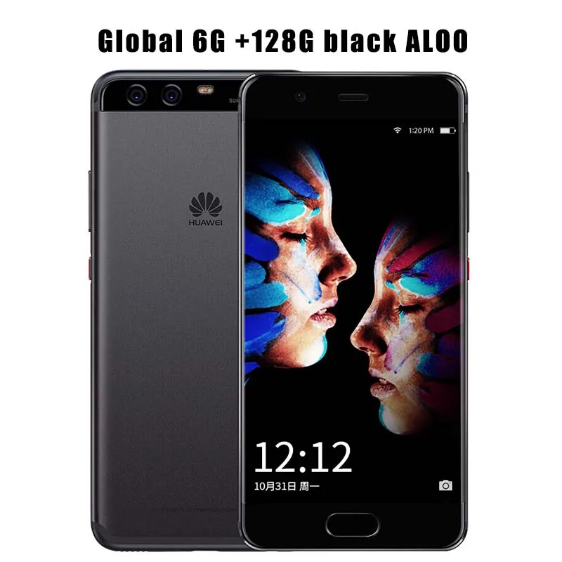 6G 128G Black AL Мобильный телефон Kirin 960 с глобальной ПЗУ huawei P10 Plus, 4G LTE, четыре ядра, 5,5 дюйма, 2560*1440 P, двойная задняя камера, отпечаток пальца - Цвет: 6G 128G Black AL