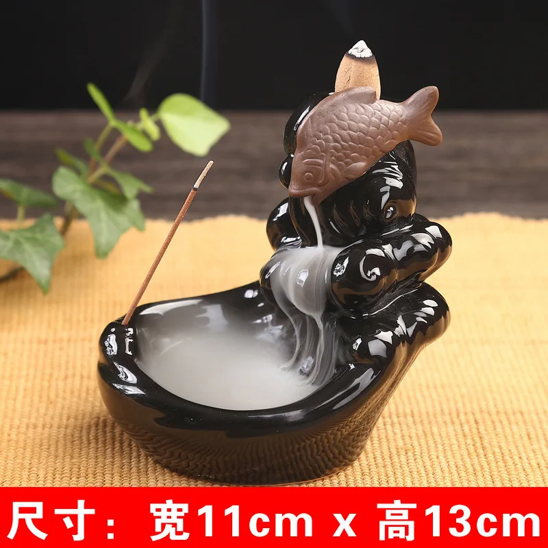 Керамическая курильница для благовоний в виде маленького монаха|ceramic censer|incense stick