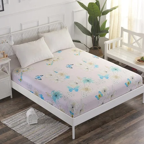 fitted sheet 11 Хлопок простыня наматрасник постельные принадлежности Постельное белье простыни комплект с эластичной лентой Королева двойной один размер 160 см* 200 см - Цвет: fitted sheet 11