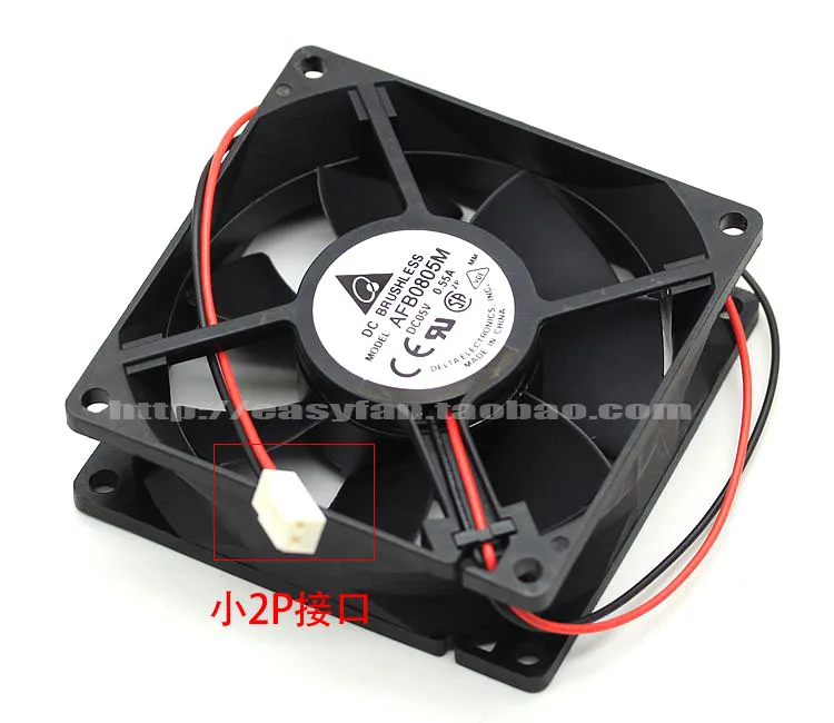Вентилятор охлаждения сервера Delta Electronics AFB0805M DC 5 В 0,55 А 80x80x25 мм