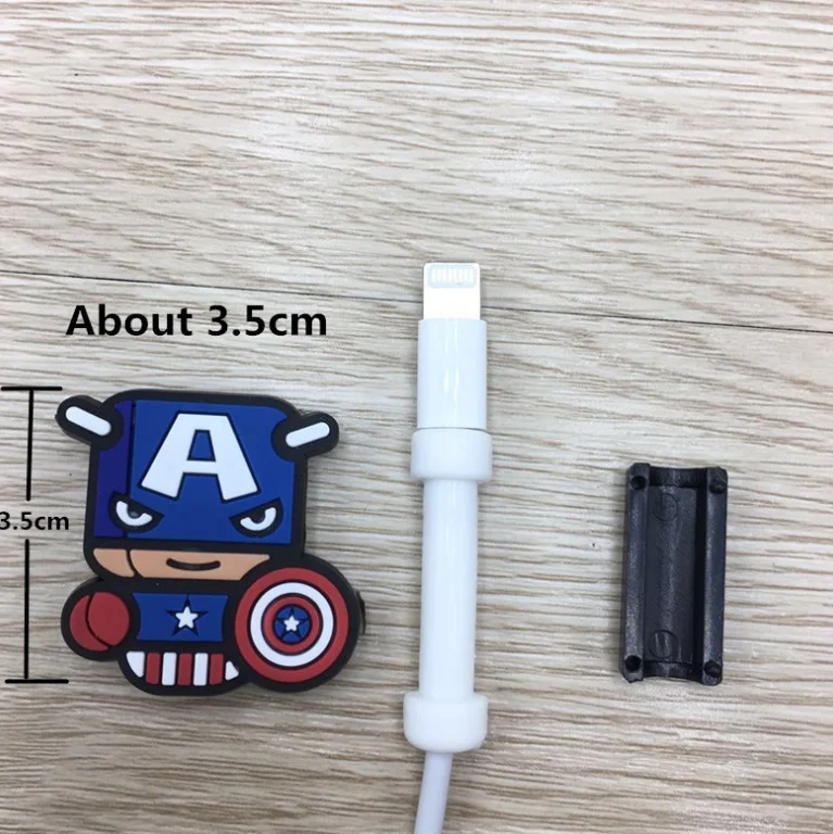 Мультфильм USB кабель протектор Управление линии передачи данных Организатор клип Protetor De Кабо намотки кабеля для iPhone samsung huawei