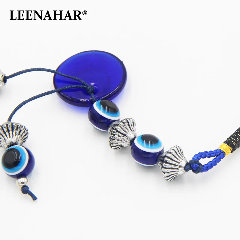 LEENAHR 1PC голубой брелок на цепочке Lucky String стеклянный Турецкий Дурной глаз подвеска