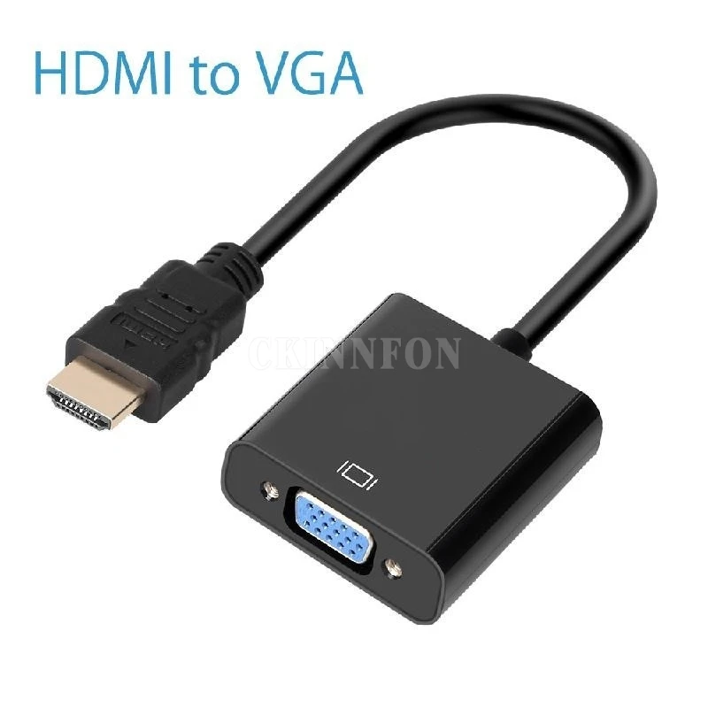 

100Pcs/Lot HDMI-compatible Male to VGA Female Video Cable Cord Converter Adapter for PC Laptop VGA Cable Adapter Converter