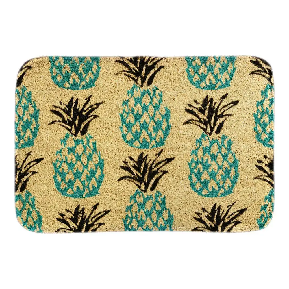 

Синий коврик с ананасами для дома, для улицы, милый фруктовый декор, дверные коврики для гостиной, спальни, мягкий короткий плюшевый тканевы...
