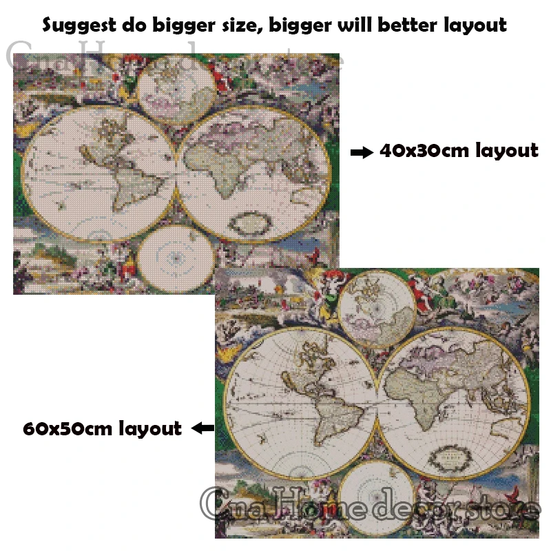 Map full round/square 5D diy Needlework embroidery pattern resin mosaic diamond painting 3d cross stitch kits room decor | Дом и сад