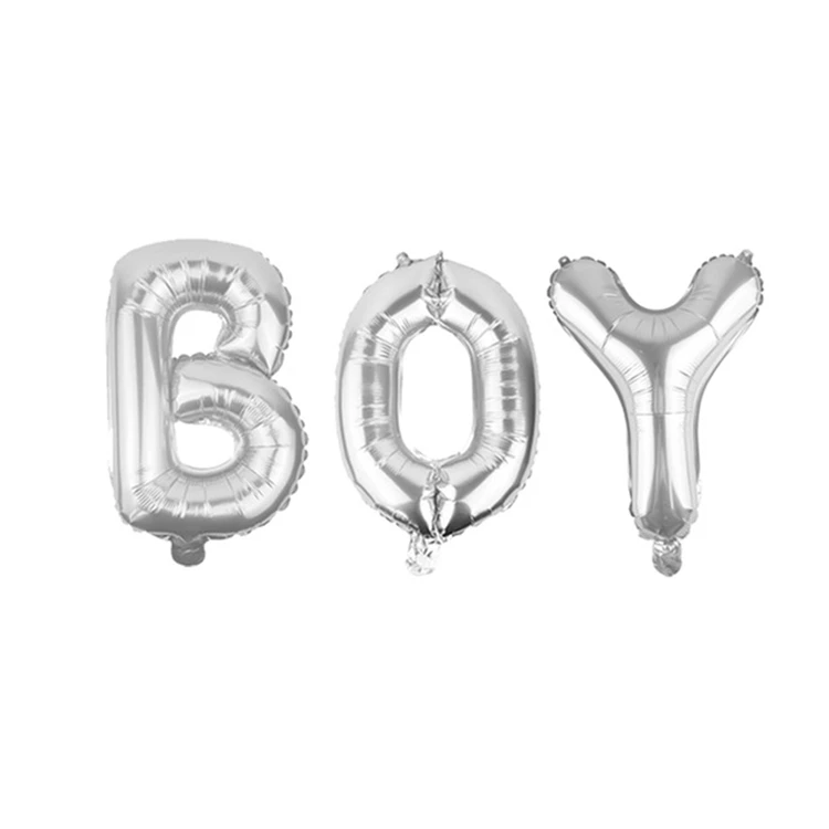 Boy Silver Йориу мама быть фольгированные шары латексный шар ребенок душ мальчик его девочка о ребенок пол раскрыть вечерние украшения Дети Babyshower - Цвет: Boy Silver