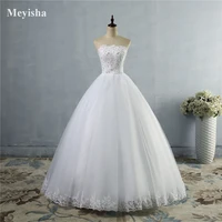 zj9061 custom made white ivory crystal beads sweetheart bride dresses wedding lace edge maxi formal plus size 2 26w