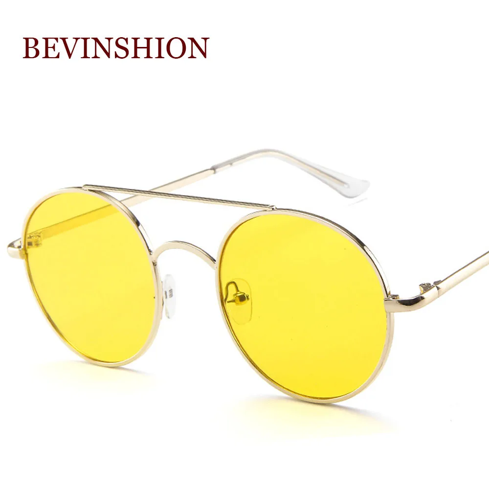 Новинка 2019 брендовые солнцезащитные очки с металлическими круглыми линзами