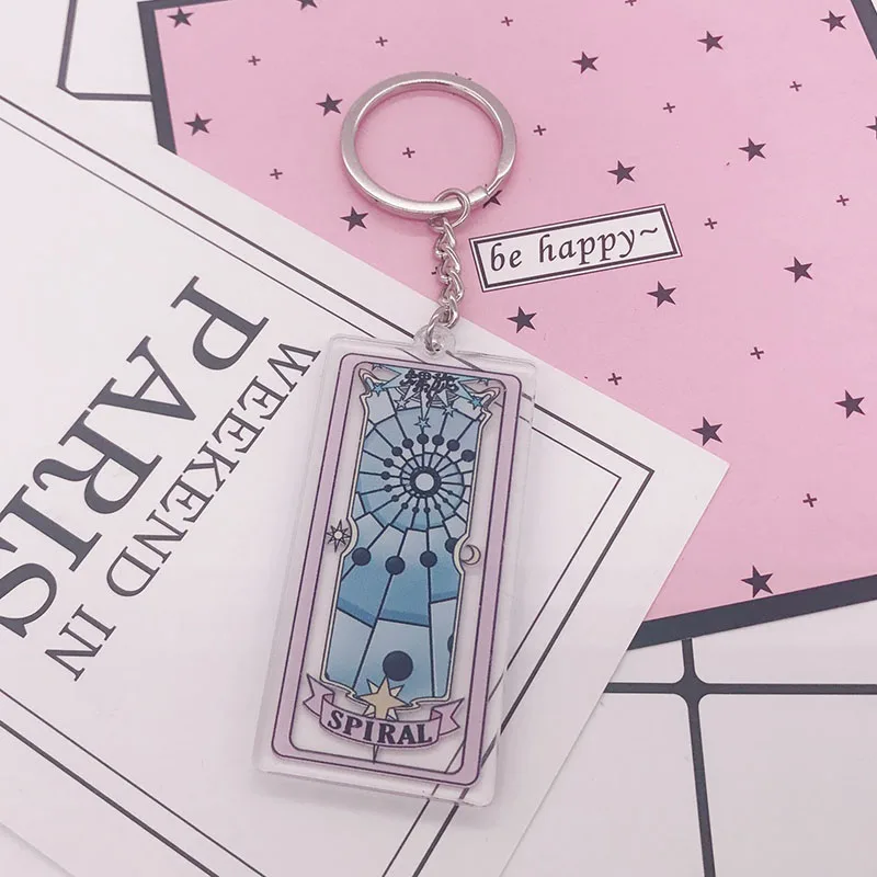 1 шт. аниме брелок карта Captor Cardcaptor Sakura Clear Sakura световые карты Portachiavi брелок-подвеска