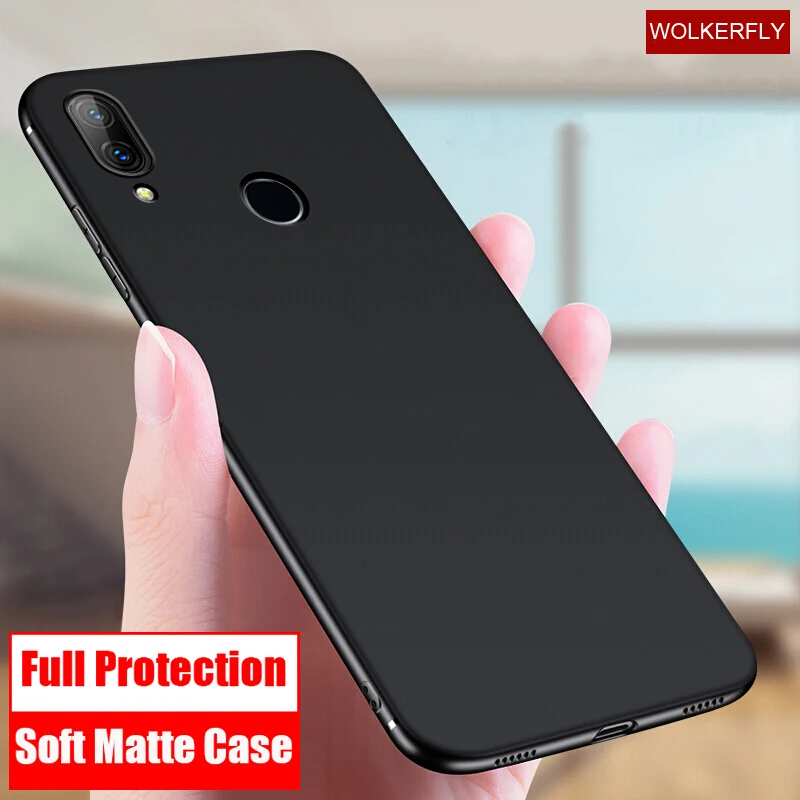 Для Xiaomi Redmi Note 7 Pro Чехол полная защита тонкие матовые мягкие Матовые чехлы для