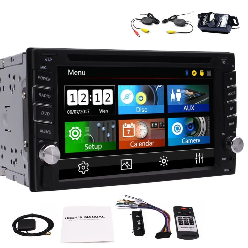 2Din спутниковой навигации головное устройство Автомобильный GPS DVD плеер Поддержка
