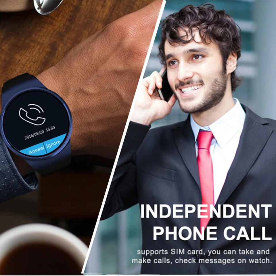 Смарт-часы KW18 телефон полный экран поддержка SIM TF карта Bluetooth мужские пульс для IOS