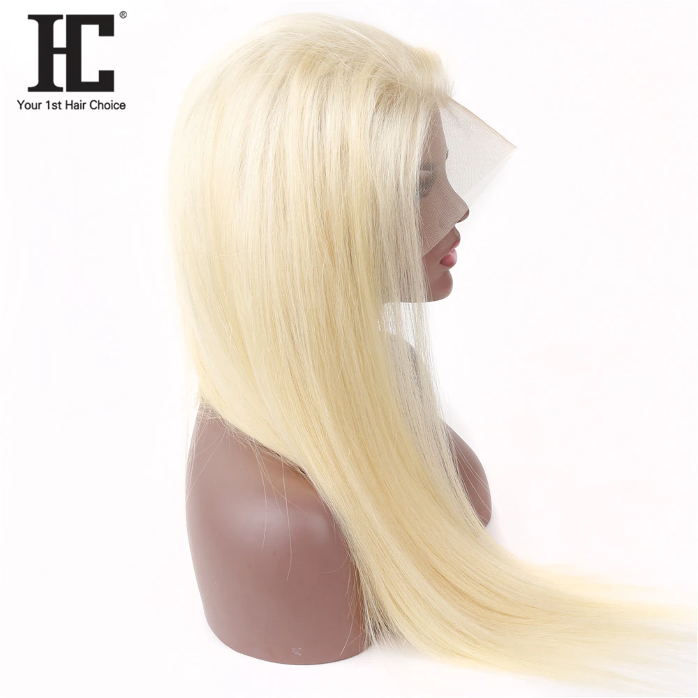 HC Glueless 13x4 парик на кружеве al remy волосы 613 блонд парик на кружеве бразильские прямые человеческие волосы 13х4 парики на шнурке
