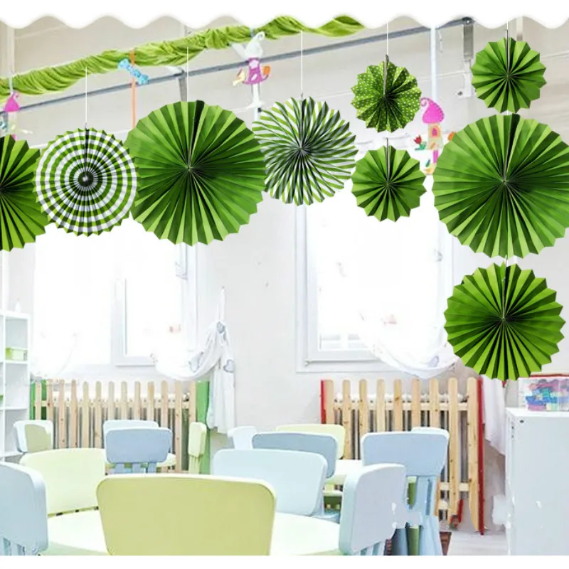 Украшение для детской комнаты подвесные украшения окна магазина бумажный веер