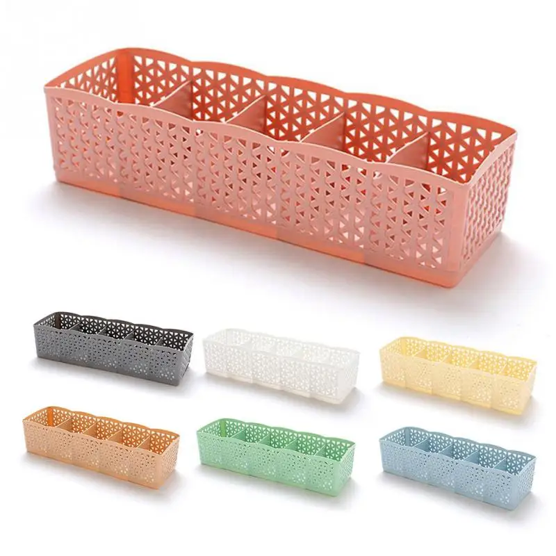 Пластиковые пустотелые 5 ячеек корзины для хранения коробок ювелирных изделий