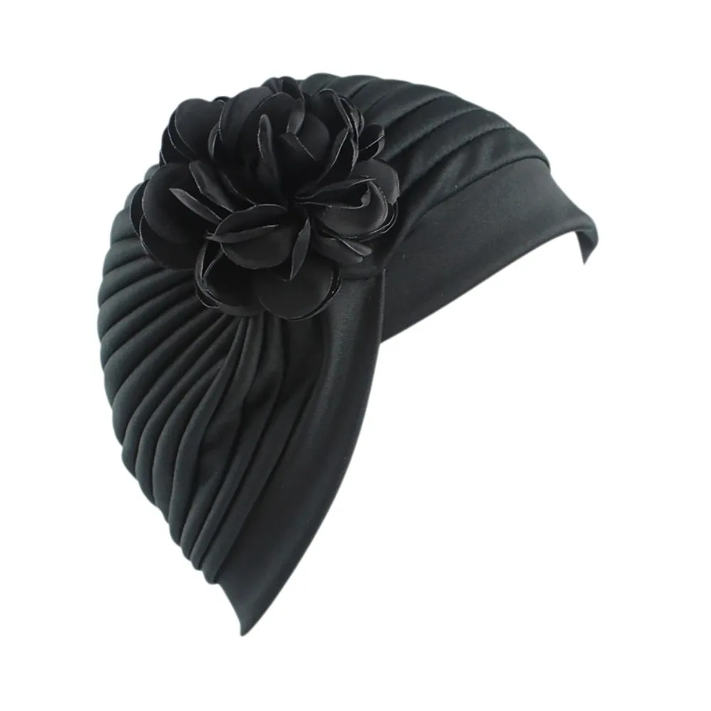 Женская индийская мусульманская растягивающаяся однотонная шляпа-тюрбан в