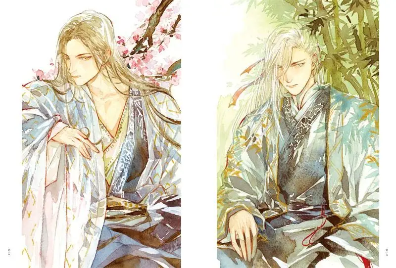 Новая эстетическая книга с иллюстрациями в китайском старинном стиле акварель