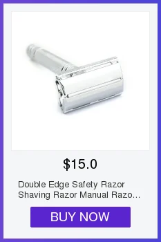 Double Edge Safety Razor Shaving Razor Silver Manual Razor Classic Style 9.8CM Anti Slip handle Lyrebird H1 NEW