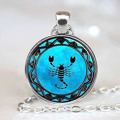 Мужской Вдохновленный Скорпион Зодиак модное ожерелье латунный стальной кулон