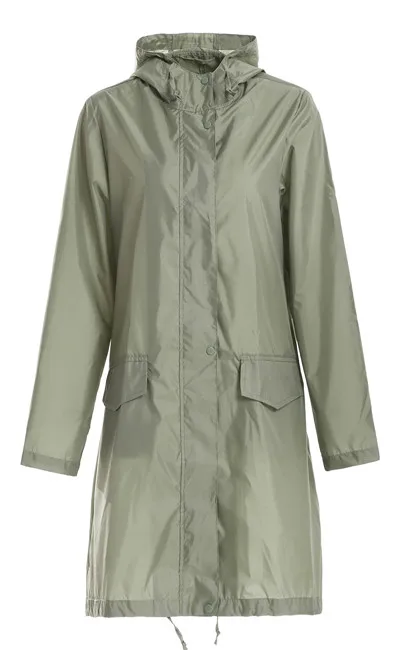 army green Плащ Для женщин Для мужчин женские дождевик дышащие женские длинные дождевики Портативный водоотталкивающий Дождевик куртка - Цвет: army green