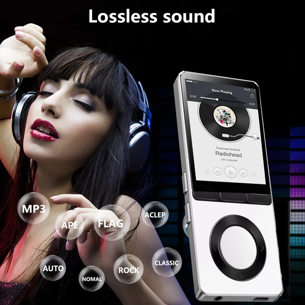 MP3-плеер с динамиком металлический Портативный HIFI музыкальный плеер с fm-радио электронная книга Спорт для Walkman Поддержка TF карты до 128 ГБ