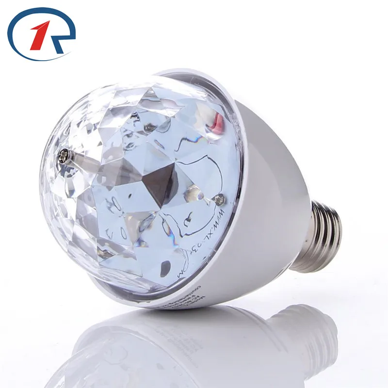 Фото Светодиодная сменная лампа ZjRight E27, 3 Вт, RGB, с кристаллами №3