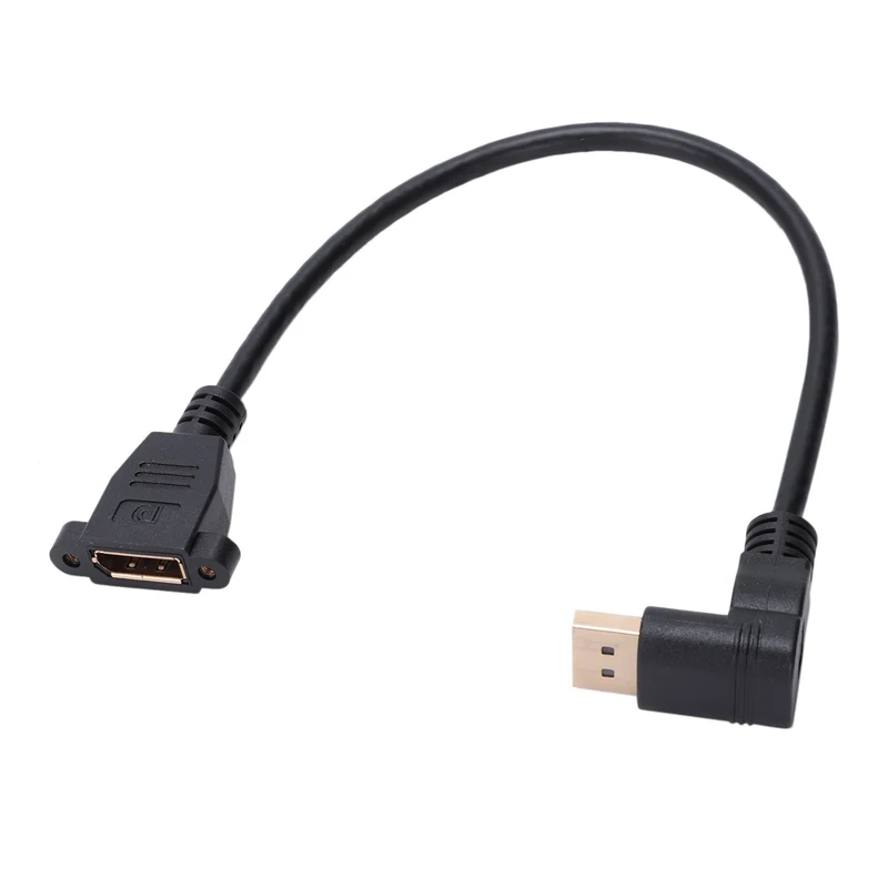 Кабель Displayport Male Female 2 0 Версия 30 см (1 футов) позолоченный 90 градусов Dp папа женщина