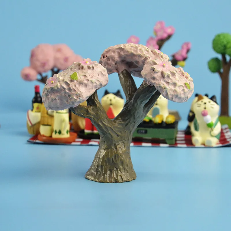 big Sakura tree Япония каваи мультфильм Животные go picnic миниатюрный Сакура экран дерево лужайка пень Горячая весна татами Дерево отверстие Свадебная мебель игрушка - Цвет: big Sakura tree