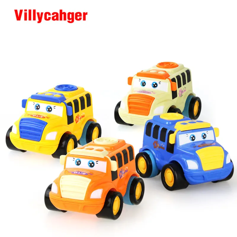 1 шт. детские игрушки красочная мини Инерционная модель автобус мультяшная