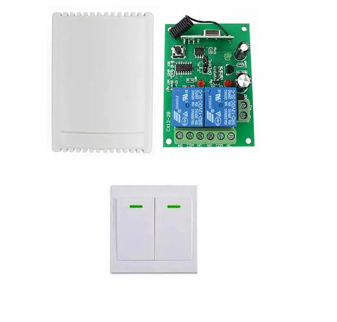 DC 24V 12V 2 CH 2CH RF беспроводной фотоприемник добавить 86 передатчик настенной панели