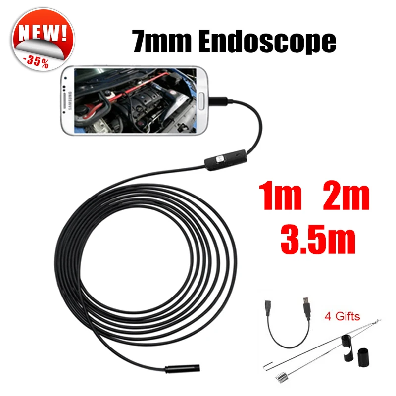 Antscope Android камера микроэндоскопа 1м 2м 3 5 м автоинспекции Змея пробки USB эндоскоп