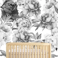 floral wall art peony wallpaper nordic style kids decoration wall stickers home decor living room decoration accessories baby