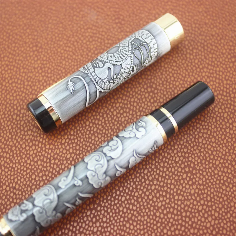 Jinhao 5000 винтажная Роскошная металлическая авторучка с красивой текстурой дракона