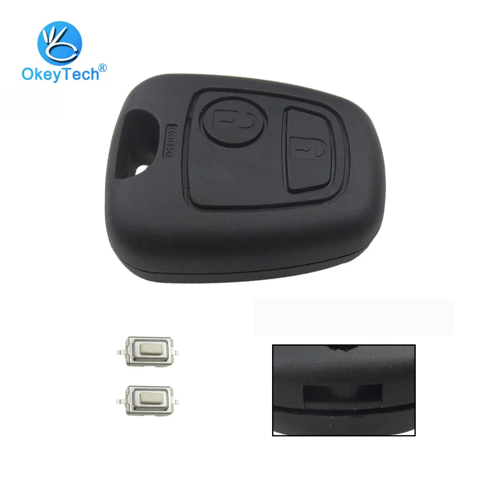 OkeyTech для peugeot 107 207 307 407 206 306 406 для Citroen C1 C4 Замена дистанционный ключ для автомобиля в виде ракушки чехол Fob и 2 микро переключатель