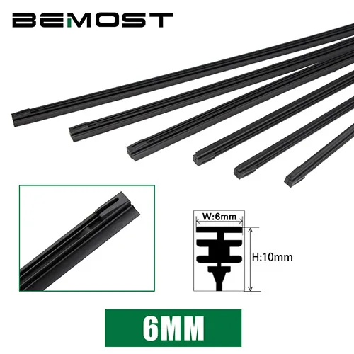 6mm 4pcs 18inch Автомобильные щетки стеклоочистителя BEMOST с резиновой прокладкой(заправка) 6 мм 8 мм Мягкие 1" 16" 1" 18" 1" 20" 2" 22" 2" 26" 2" автомобильные аксессуары - Цвет: 6mm 4pcs 18inch