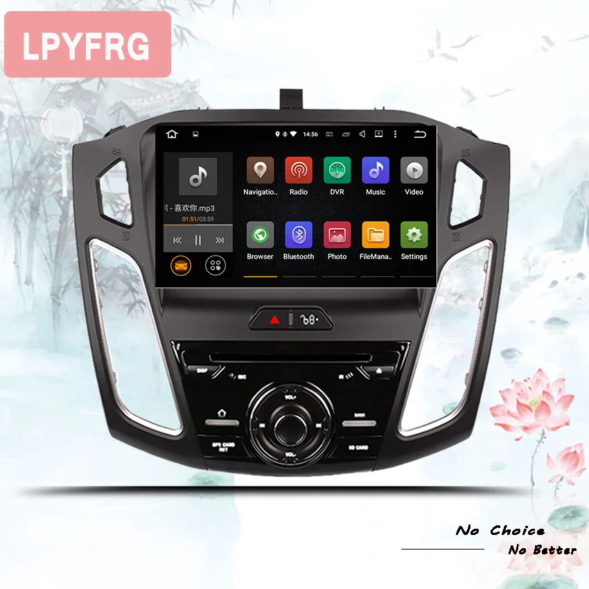 Автомобильный DVD плеер RAM 4G ROM 64G HD 1024X600 android 10 0 для Ford Focus 3 2012 2017 2018 2015 GPS навигация