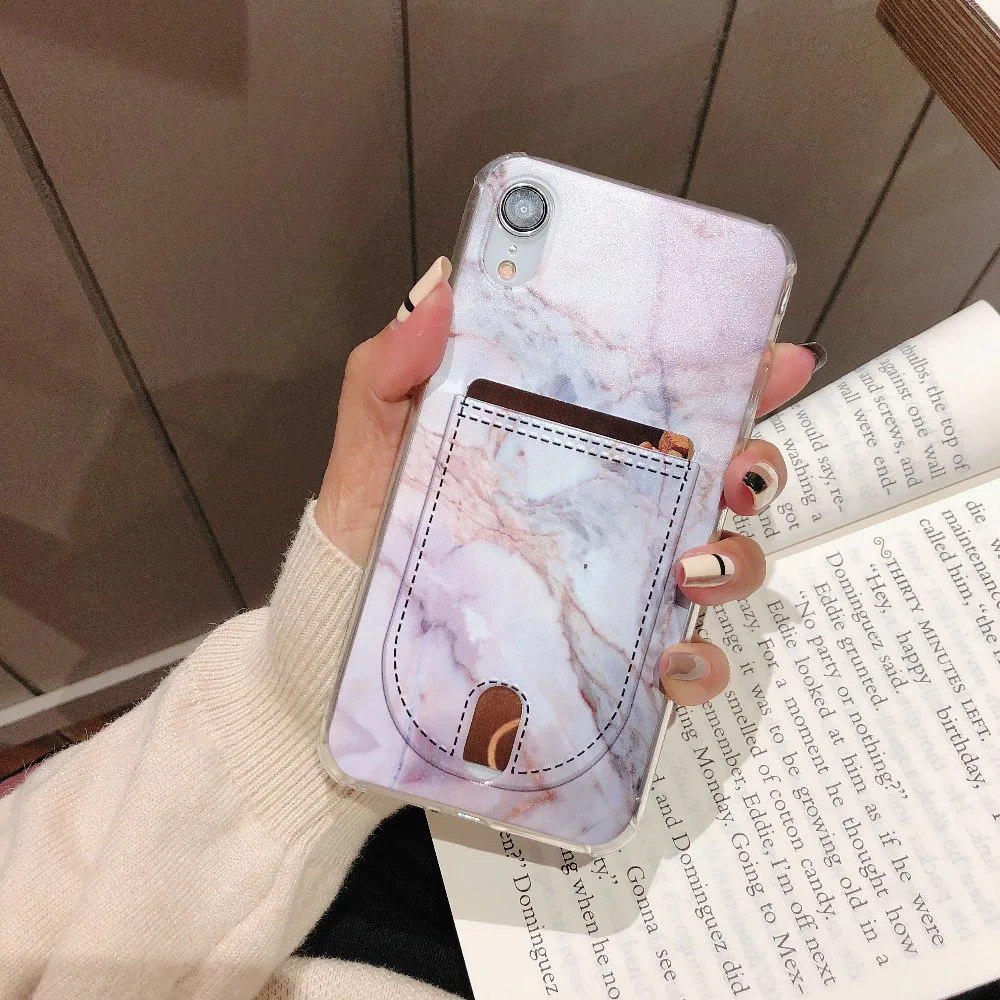 Caseier мягкий мраморный чехол для iPhone X XS MAX XR слот карт 7 8 Plus 6 6s 5 5s SE силиконовый Капа