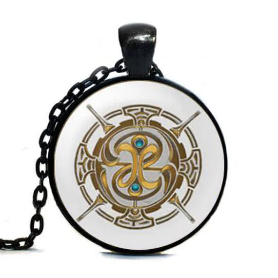 Подвесное ожерелье с подвеской из закаленного стекла для геймеров Игровые