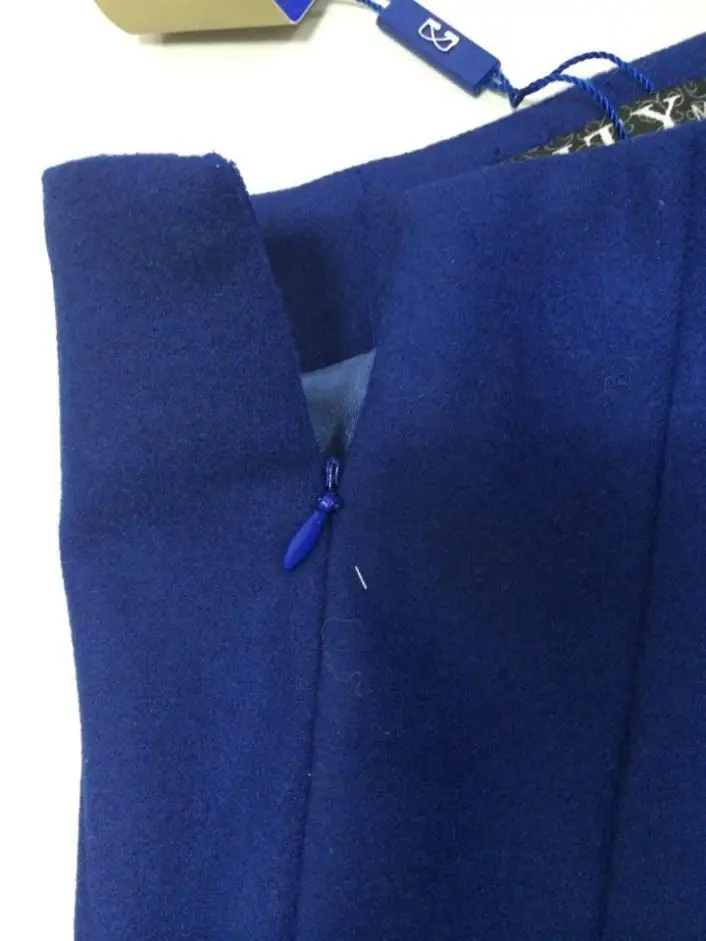 Колледж качество зима осень синий дамы офис корпоративный работа винтаж