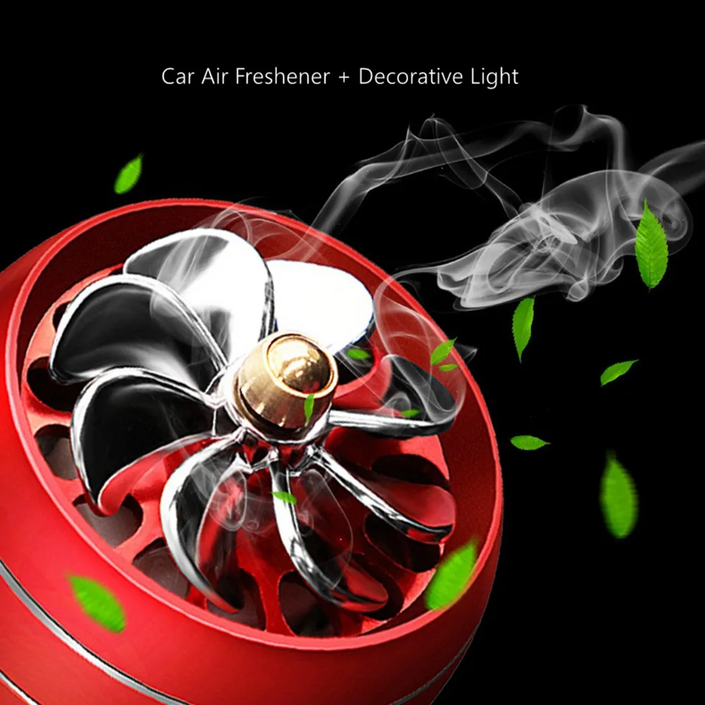 

LED Lights Mini Car Air Freshener Auto Atmosphere Universal Fragance Perfume Clip Automobiles Air Conditioning Outlet Diffuser