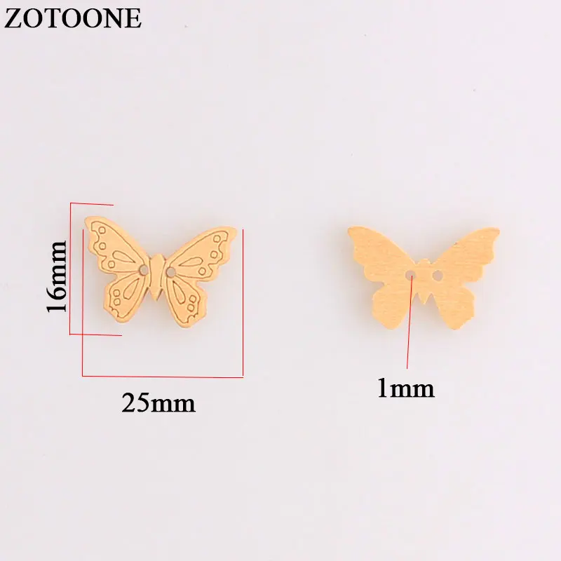 ZOTOONE Butterfly Wooden Buttons Sewing For Scrapbooking Crafts Needlework Wood Button Home Decoration Accessories DIY A | Дом и сад