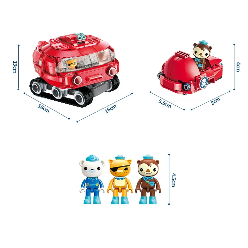 Octonauts Building Block GUP-X Launch and Rescue Vehicle dashi& Barnacles shellington kwazii 395pcs Educational Brick