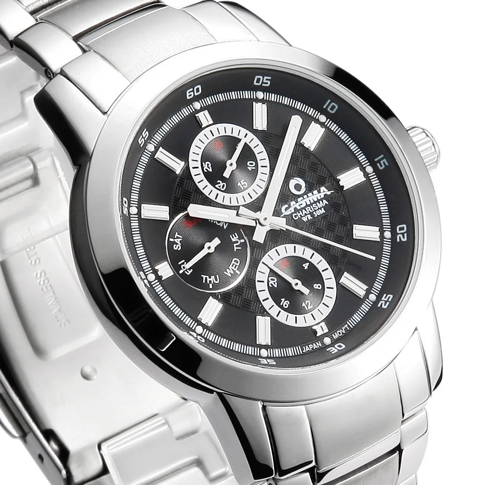 Лучшие модные кварцевые наручные часы из нержавеющей стали роскошные Брендовые