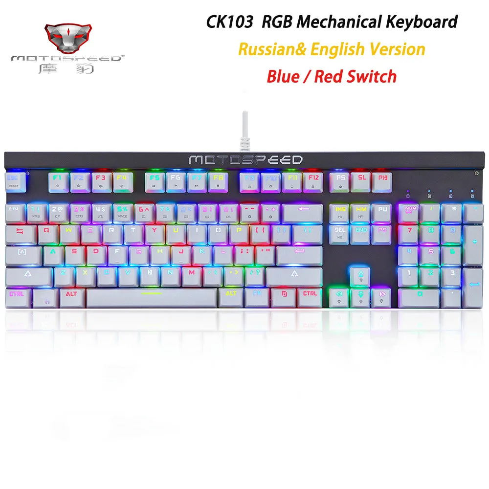 Официальная продажа русский/английский Motospeed CK103 игровая механическая