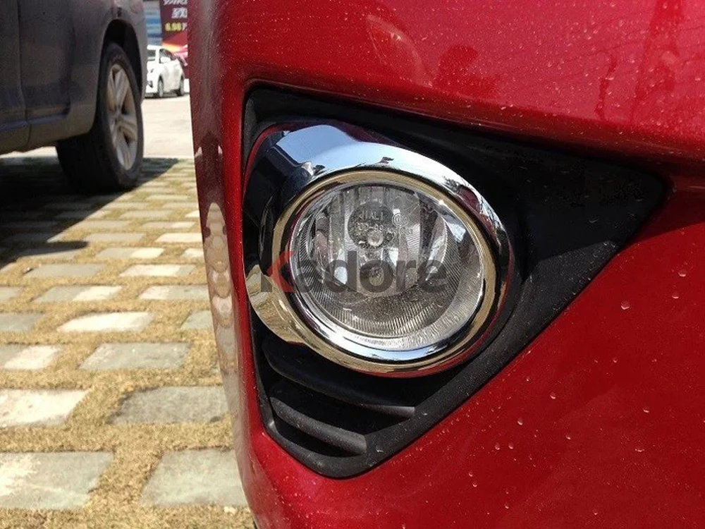 Для Toyota Yaris XP150 хэтчбек АБС Хромированная передняя противотуманная фара накладка автомобиль защиты внешние аксессуары