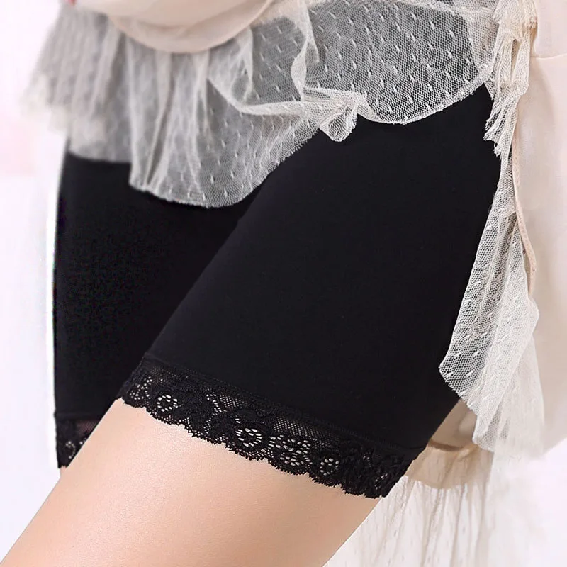 

Women's soft cotton safety shorts, feminine lace, black boxer briefs, women's plus size boxer briefs, leggings, ladies