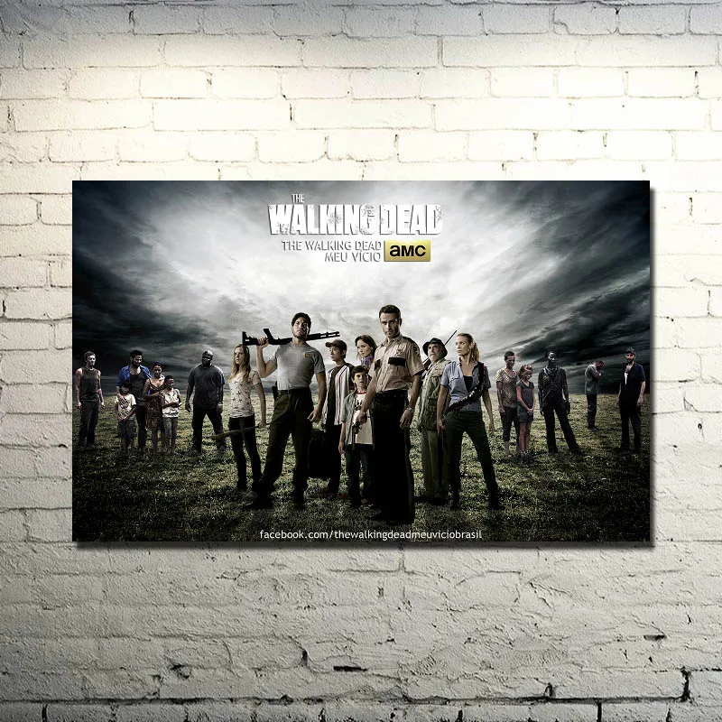 Лидер продаж 6 сезон серия Ходячие мертвецы художественный плакат из шелковой