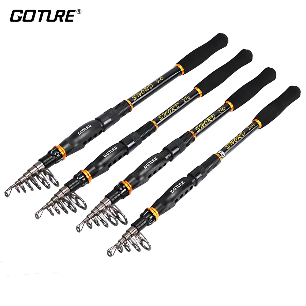 

Goture High Carbon Fiber Telescopic Fishing Rod Sea Rods Carp Fishing Spinning Rod 2.1m 2.4m 2.7m 3.0m 3.6m